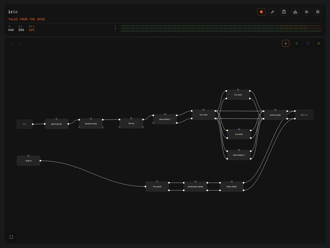 The routing canvas