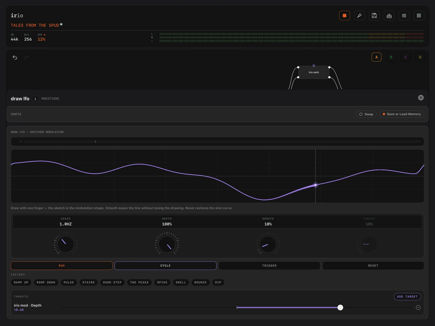 The draw lfo console